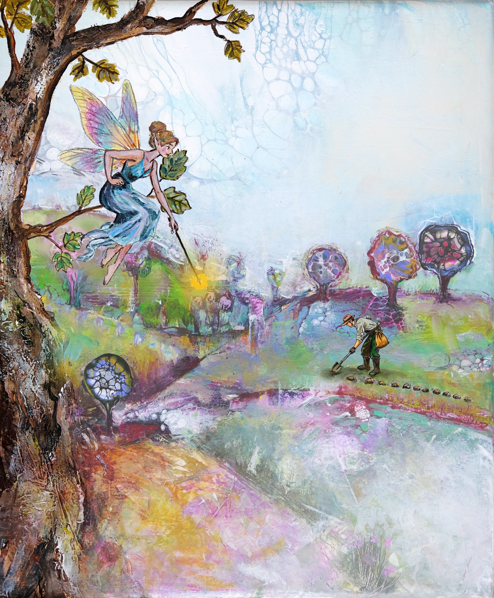 Peinture du Jardin des Graines à Fables par AERIN m.